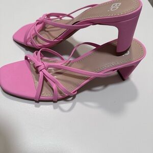 BP Vibrant Pink Strappy Heels